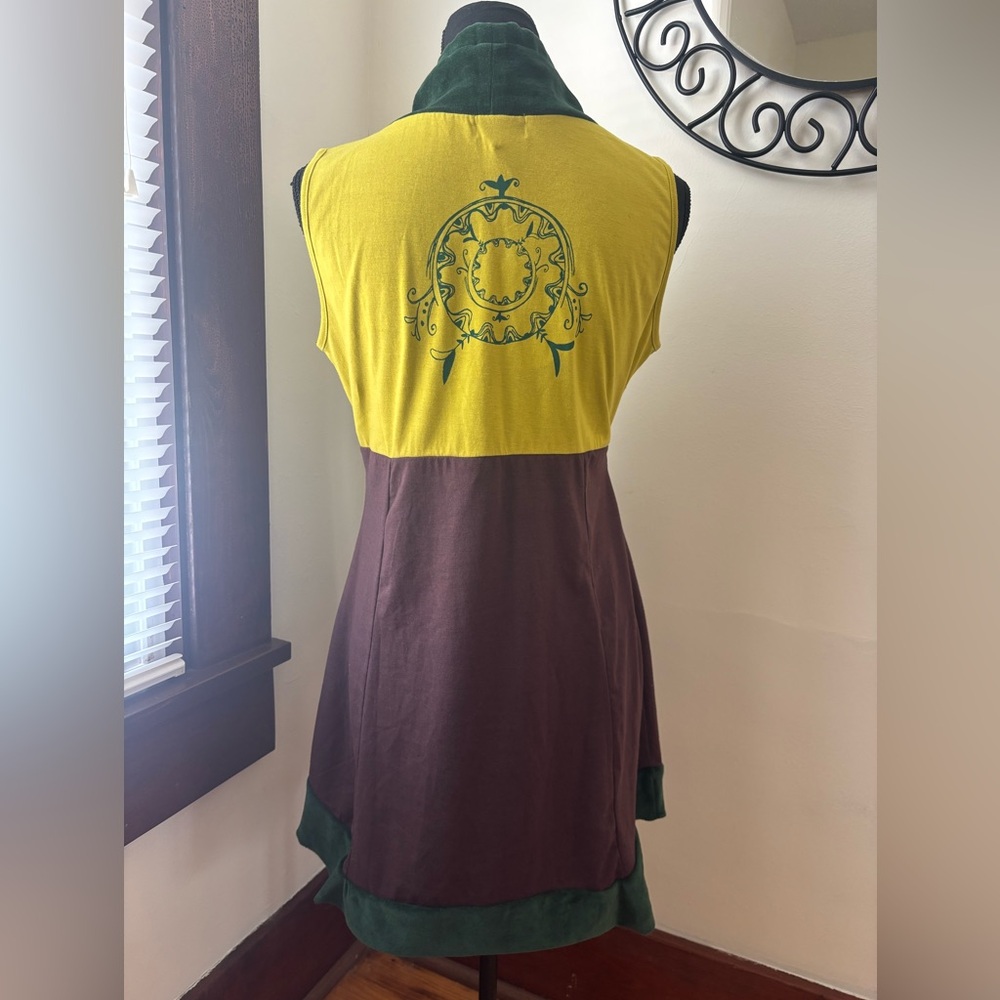 Coline Brand Colorful Sleeveless Cowl Neck Dress- Tunica Choco Color Size L  NWT - Picture 2 of 6